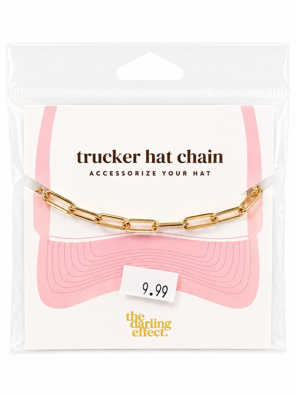The Darling Effect Gold Trucker Hat Chain - Linked Accent